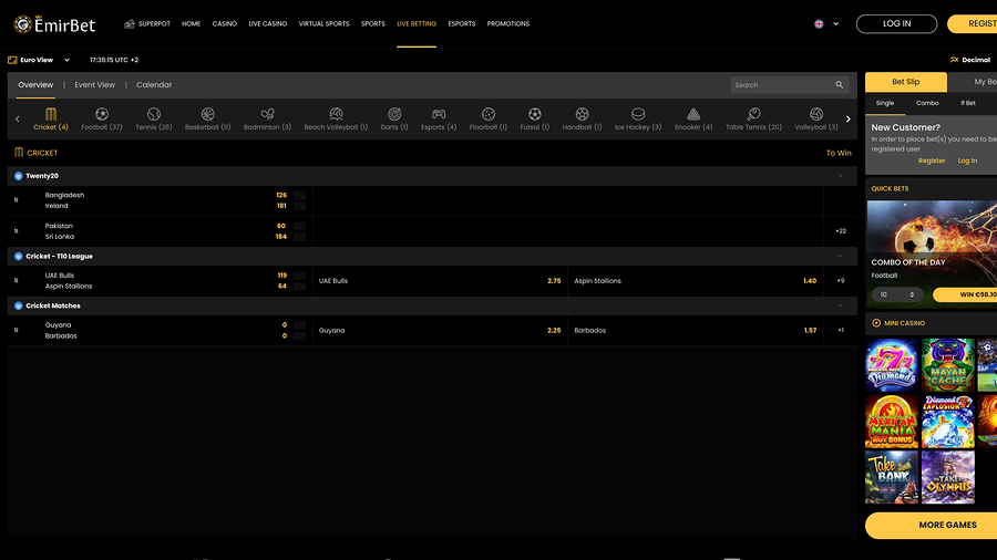 EmirBet Sports Desktop