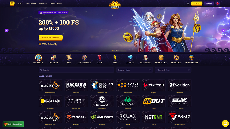 Desarrolladores del juego de escritorio Emperia Casino