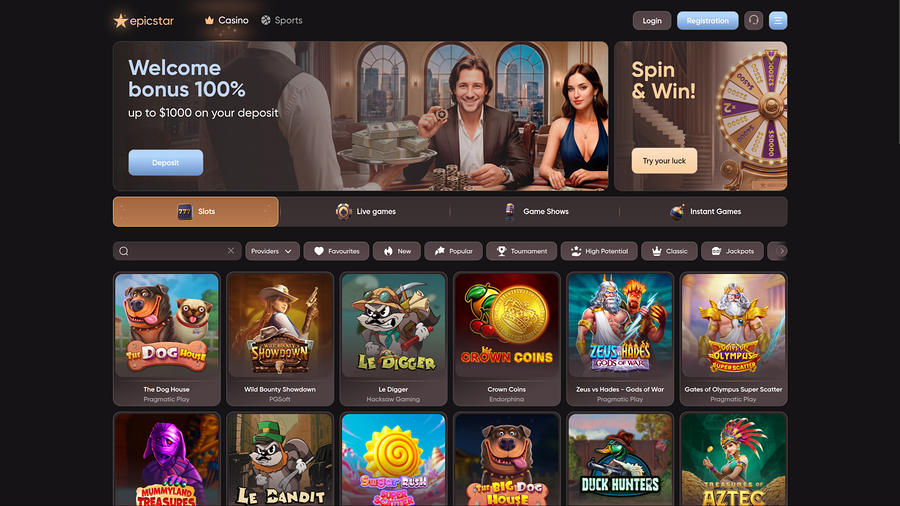 Juegos de escritorio de Epicstar Casino