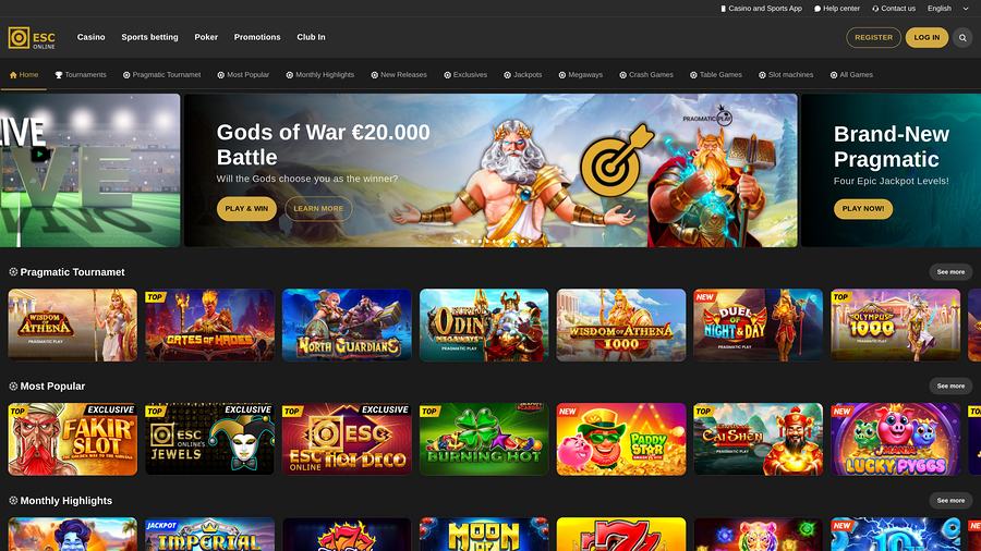 Estoril Sol Casino Homepage Desktop