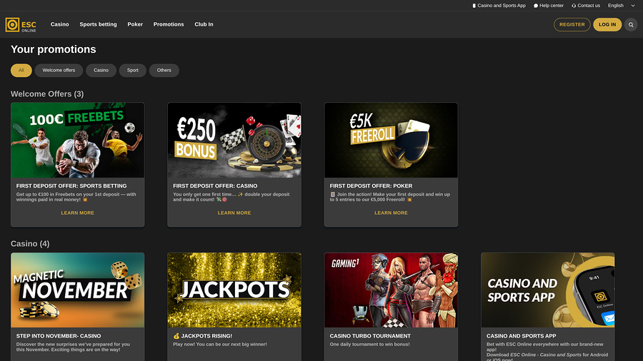 Estoril Sol Casino Promotions Desktop