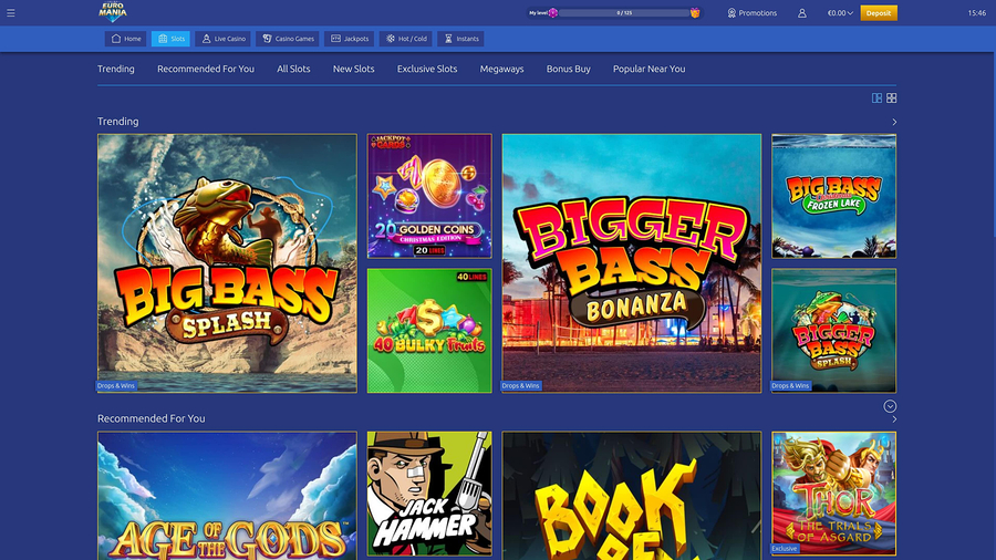 EuroMania Casinospel för datorer
