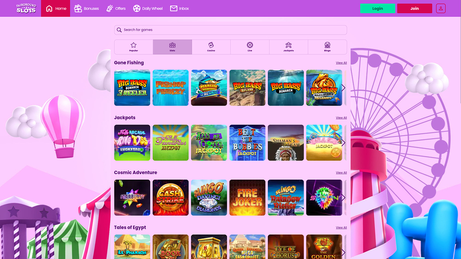 Fairground Slots Casino Desktop Games