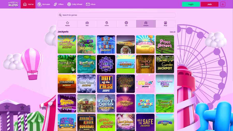 Fairground Slots Casino Desktop Jackpot