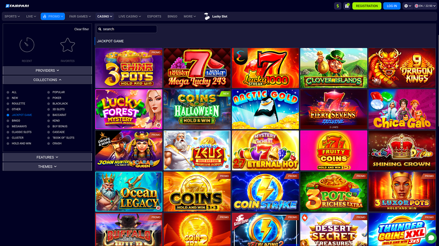 FairPari Casino Desktop Jackpot
