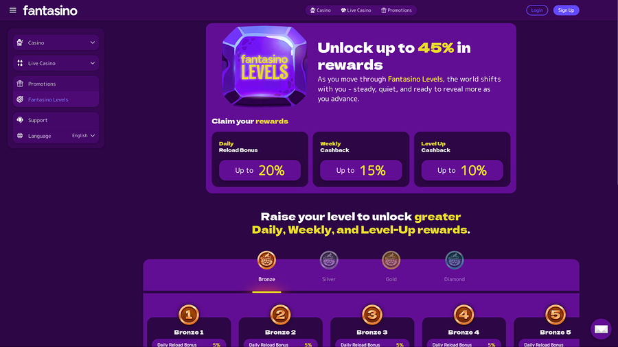 Fantasino Casino Escritorio VIP