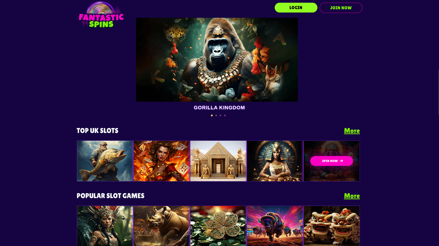 Fantastic Spins Casino Desktop Games