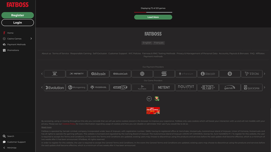 FatBoss Casino Desktop Game Developers