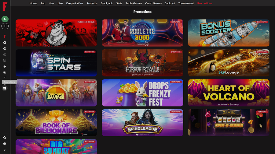 FatBoss Casino Desktop Promotions