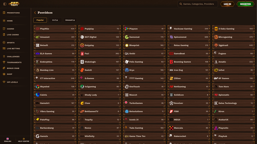 FatPirate Casino Desktop Game Developers