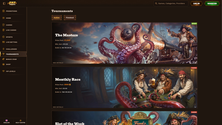 FatPirate Casino Desktop Tournaments