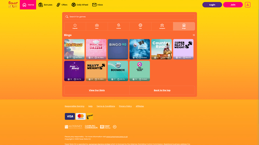 Fever Slots Casino Desktop Bingo