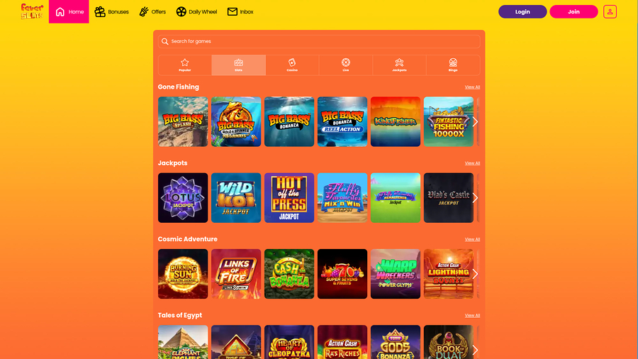 Fever Slots Casino Desktop Games