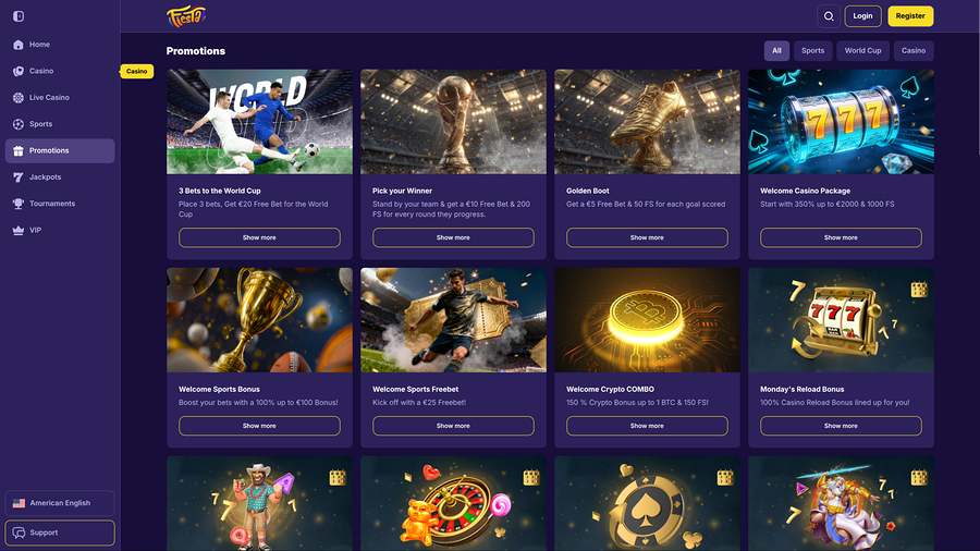 Promociones de escritorio del casino Fiestaslots