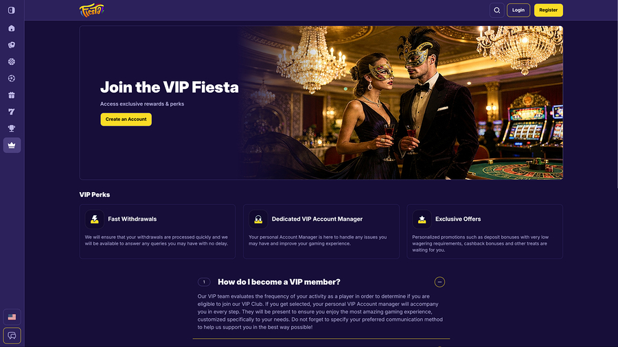 Fiestaslots Casino Escritorio VIP