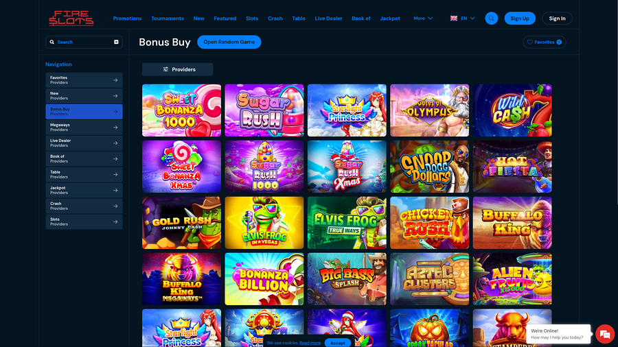 FireSlots Casino Desktop Bonus Buy
