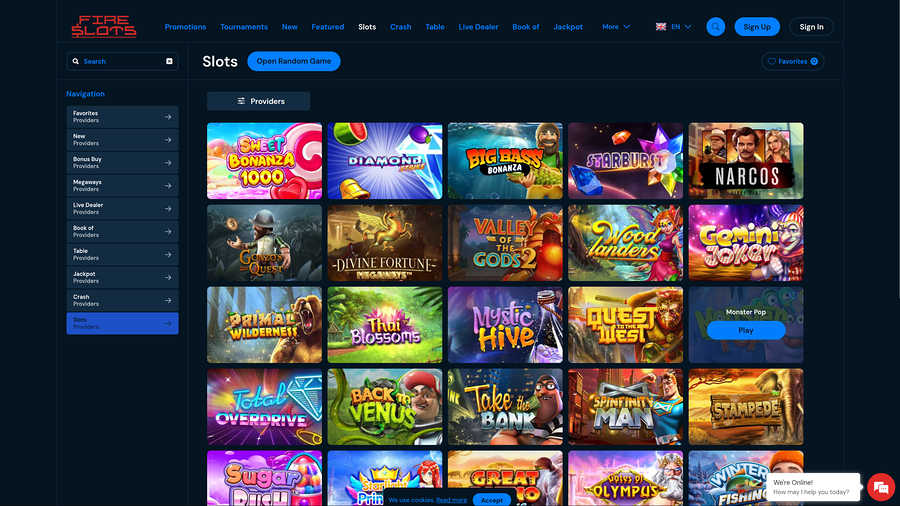 FireSlots Casino Desktop Games