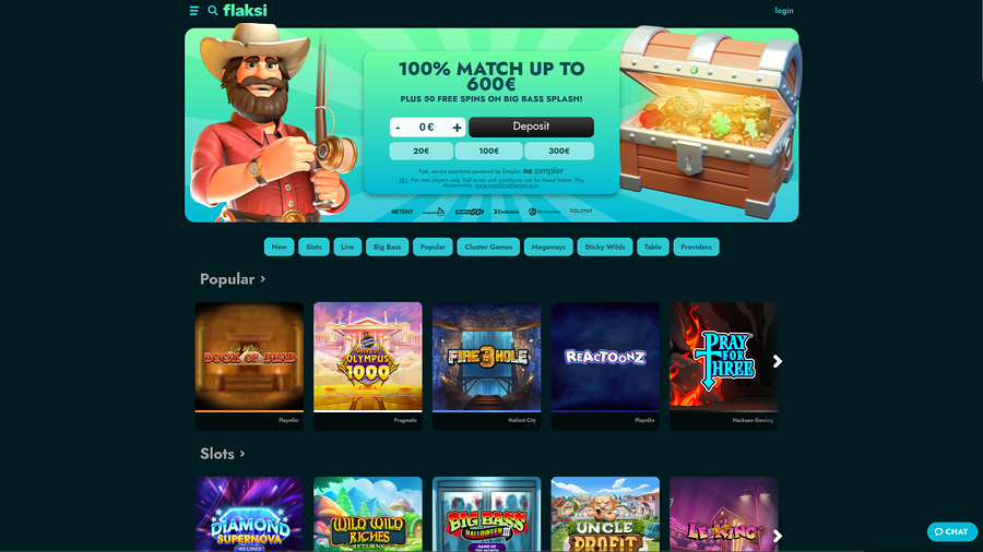 Flaksi Desktop Homepage