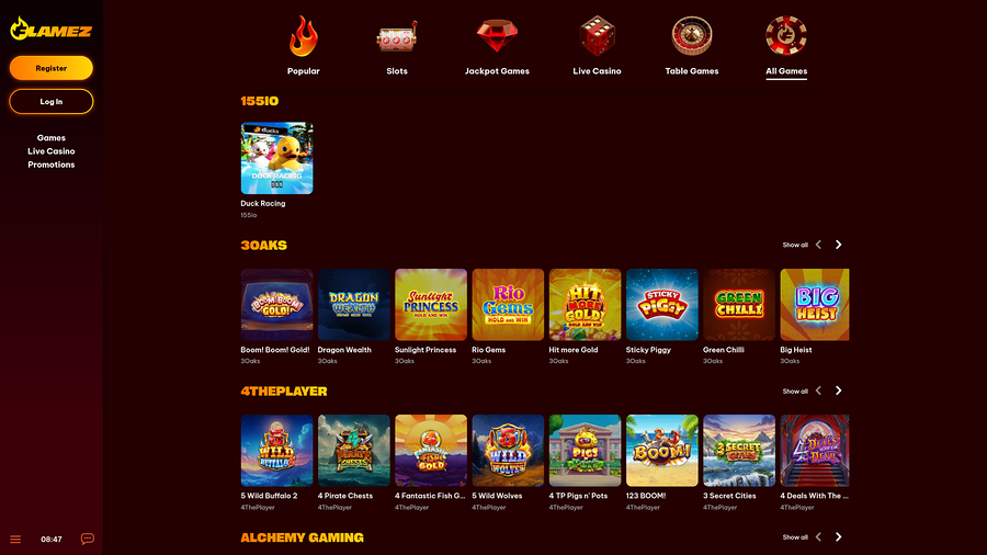Flamez Casino Desktop Game Developers