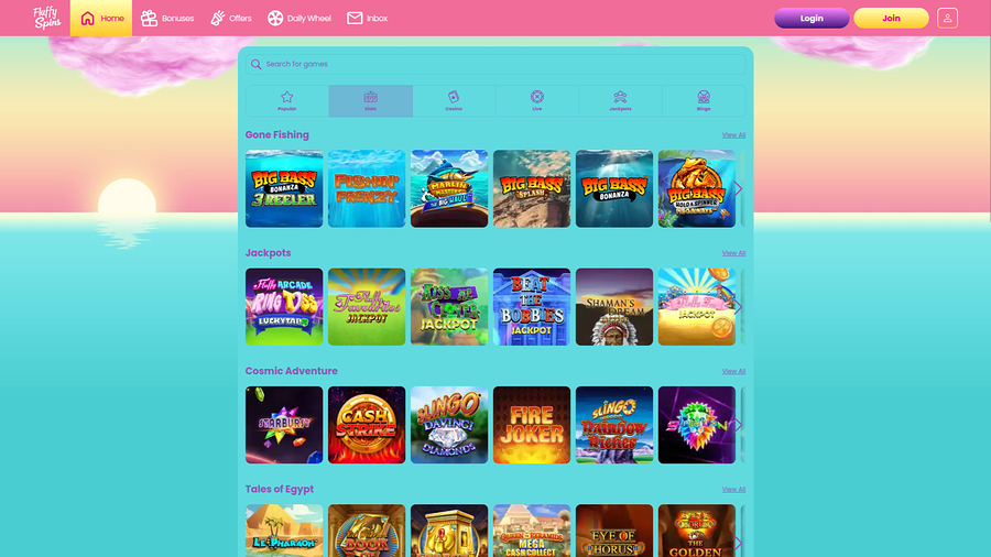 Fluffy Spins Casino Desktop Games