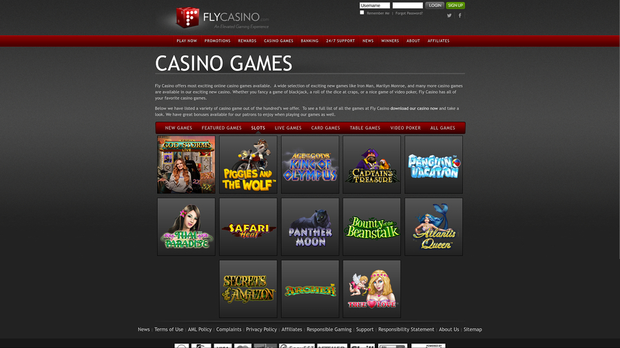 Fly Casino Desktop Games
