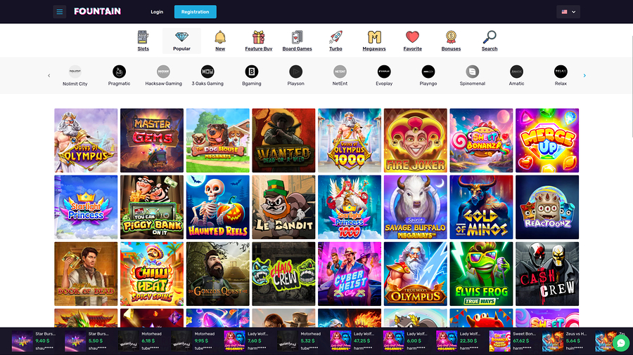 Fontan Casino Games