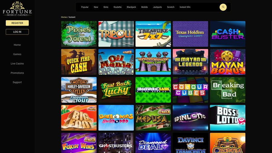 Fortune Mobile Casino Desktop Instant Win