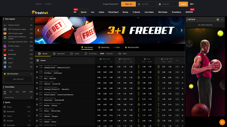 Fresh Bet Casino Desktop Sports