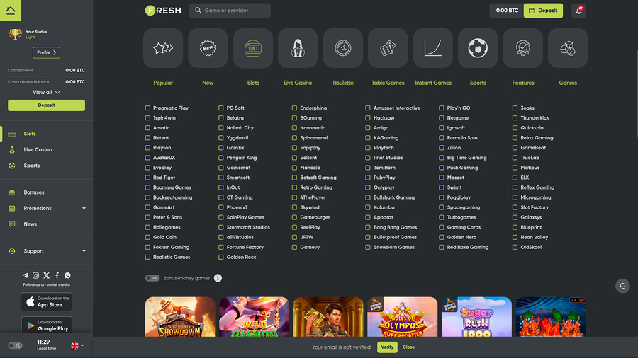 Fresh Casino Desktop Game Developers