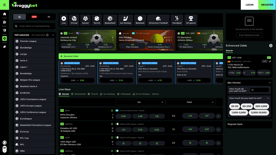 Froggybet Casino Desktop Sports