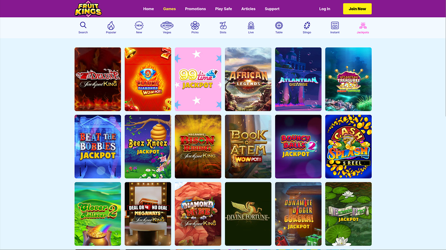 FruitKings Casino Desktop Jackpot