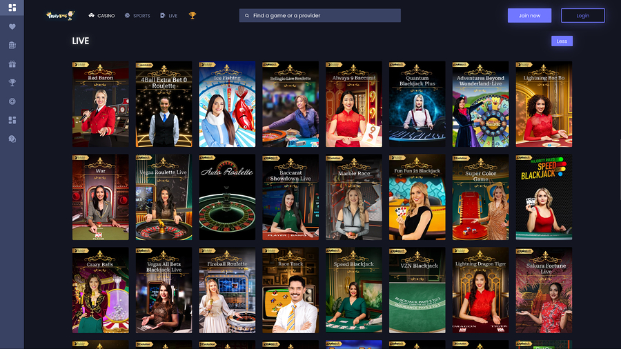 Fruity King Casino Desktop Live Dealer