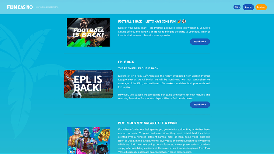 Fun Casino Desktop Promotions