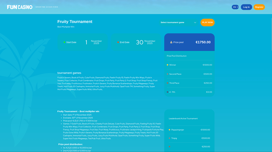 Fun Casino Desktop Tournaments