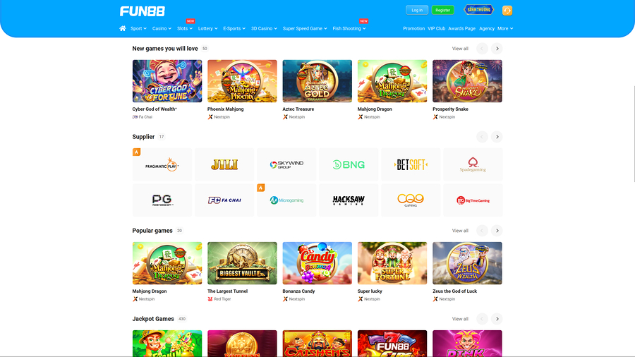 Fun88 Casino Desktop Game Developers