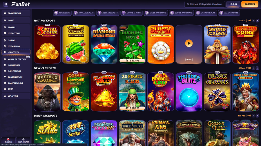 Funbet Casino Desktop Jackpot