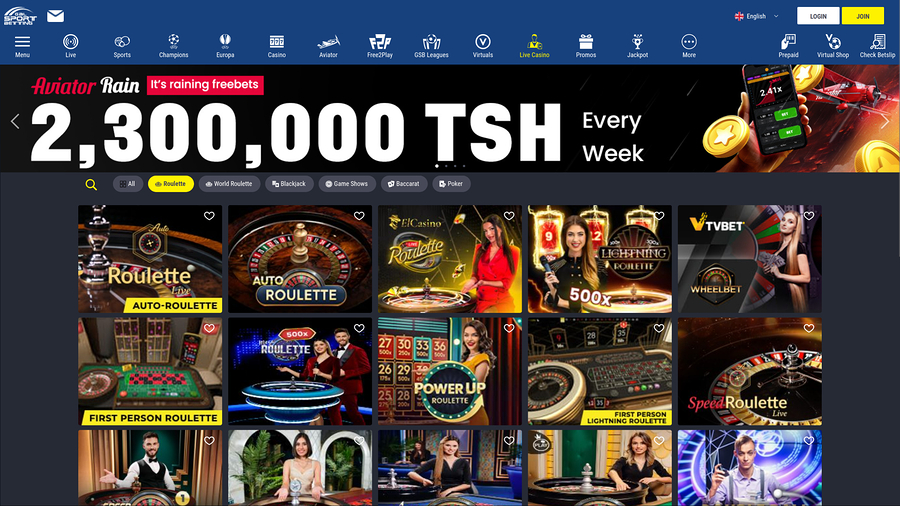 Gal Sport Betting Casino Desktop Live Dealer