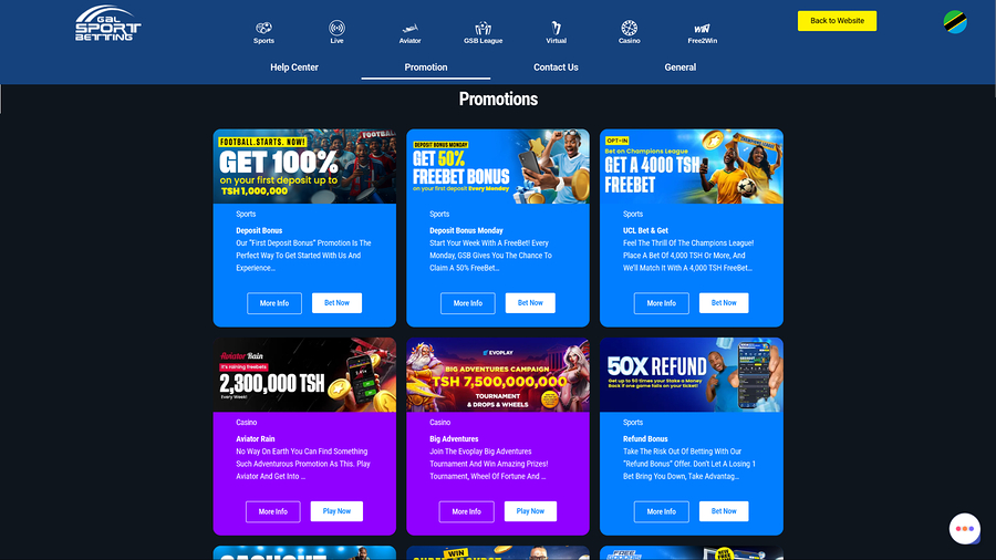 Gal Sport Betting Casino Desktop Promotions