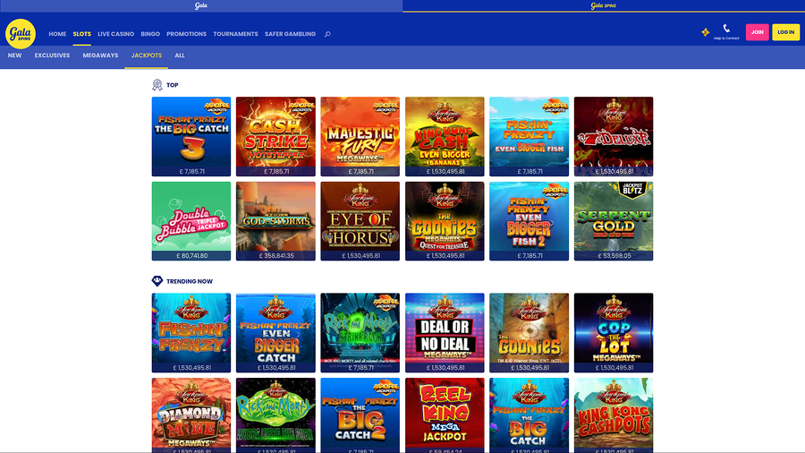 Gala Spins Desktop Jackpot