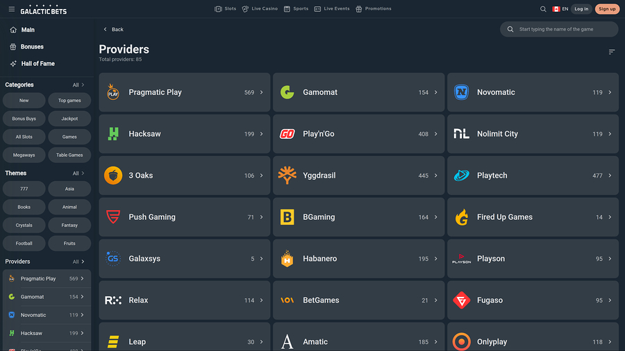 Galactic Bets Casino Desktop Game Developers