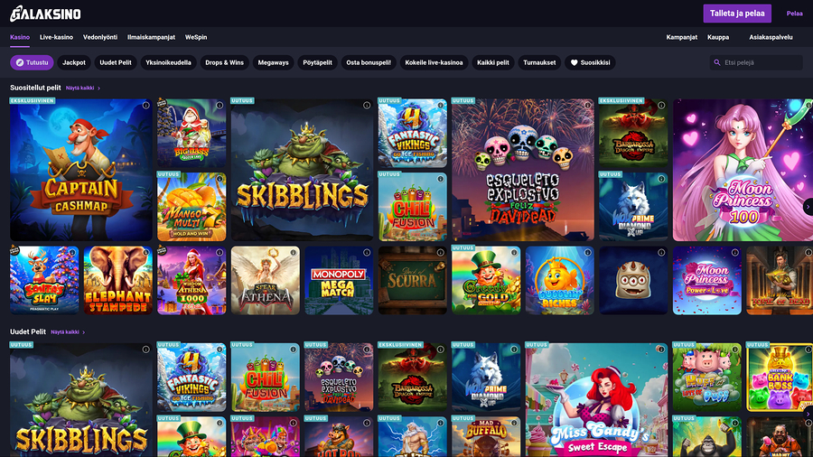 Galaksino Casino Desktop Games