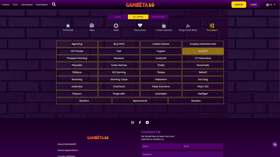 Gambeta10 Casino Desktop Game Developers