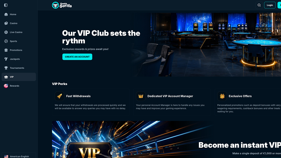 Gamble Gorilla Casino Desktop VIP