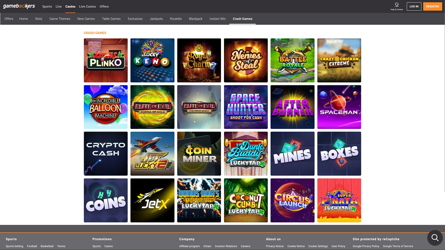 Gamebookers Desktop Crash Games