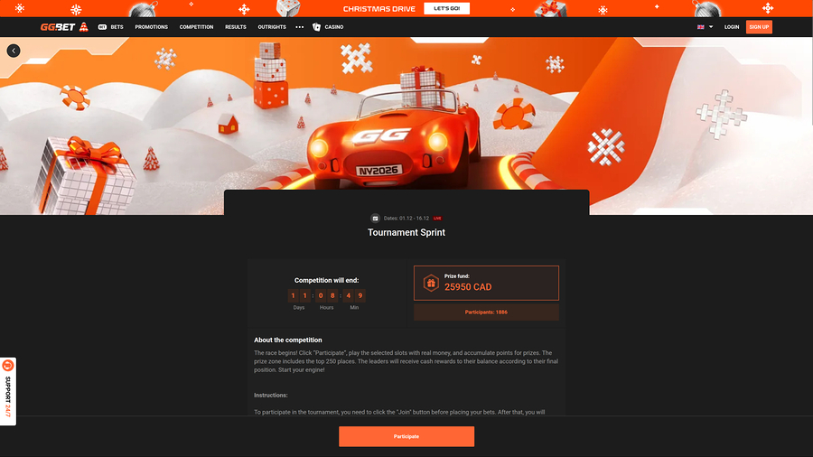 GG.bet Casino Desktop Tournament