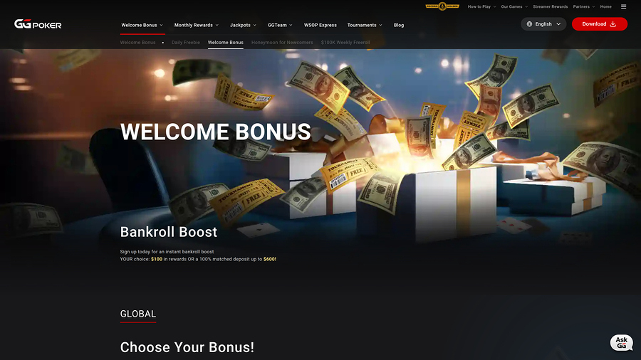 GGpoker Casino-promoties desktopversie