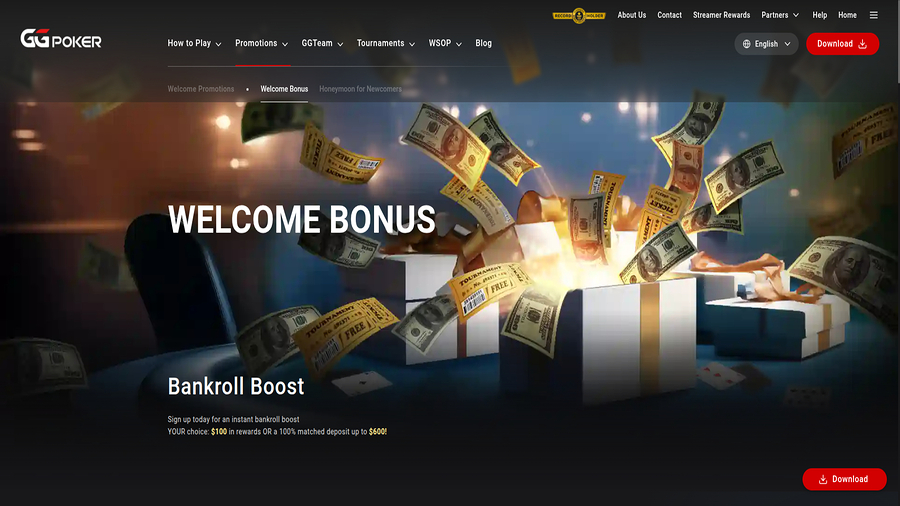 Promotions screenshot of GGpoker Casino for Desktop