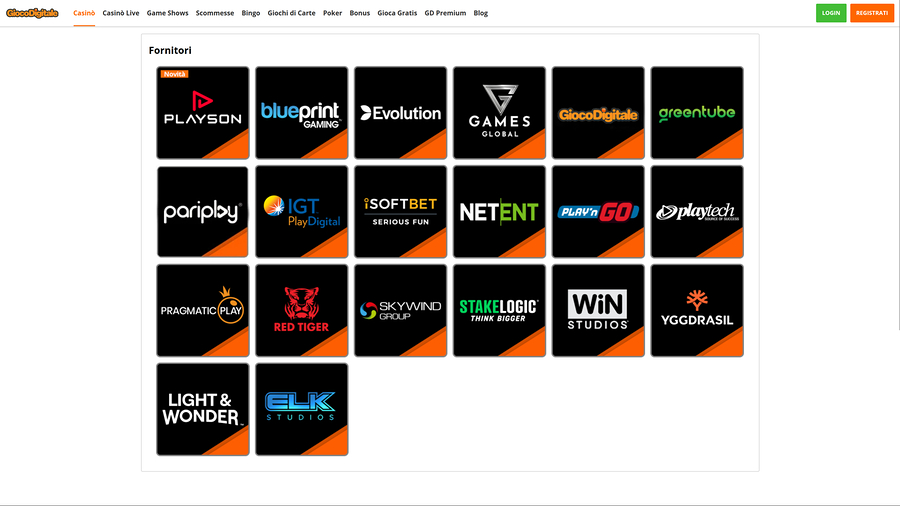 Gioco Digitale Casino Desktop Game Developers