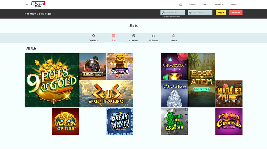 Glossy Bingo Desktop Games