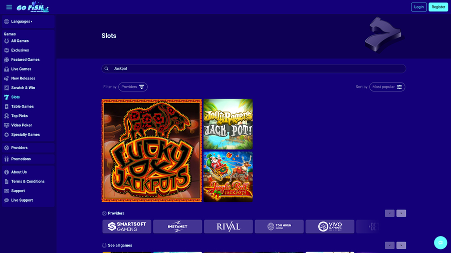 Go Fish Casino Desktop Jackpot